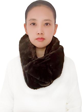Lina & Lily Solid Colour Faux Fur Womens Infinity Scarf Winter Neck Warmer Snood (Dark Brown)