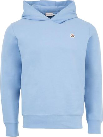 Moncler appliqué hoodie - men - Cotton - M - Blue