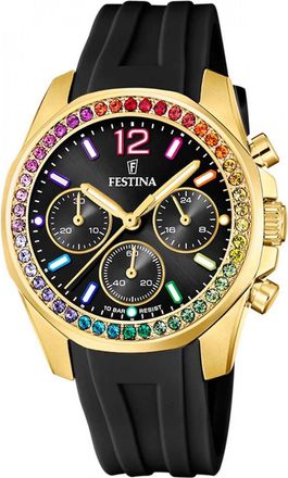Festina Womens F20650-3 Ladies Boyfriend Watch - Gold - One Size