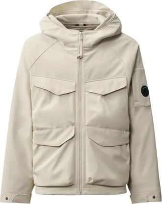 C.P. Company Capuchonjack met vulling - Heren - Winterjassen - Beige - M - Leer - Jassen