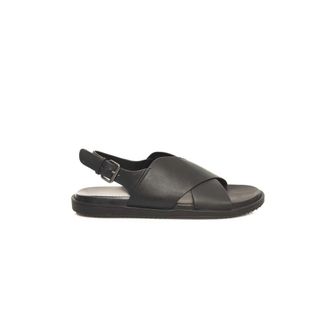 Cerruti Mens Leather Crisscross Strap Sandals - Black - Size EU 40