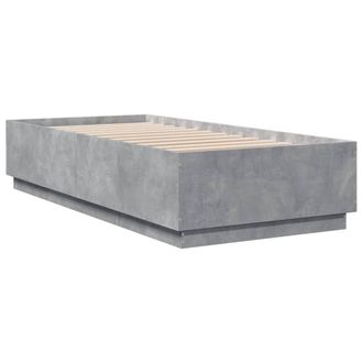 Berkfield Home Modern Bed Frame without Mattress Concrete Grey 90x200 cm
