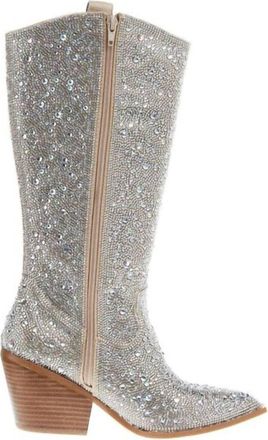Corkys Footwear Womens Glitzy Rhinestone Boots In Clear
