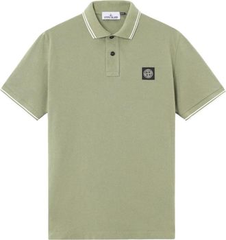 Stone Island Logo Polo Shirt - Heren - Polos - Groen - XL - Katoen - Tops