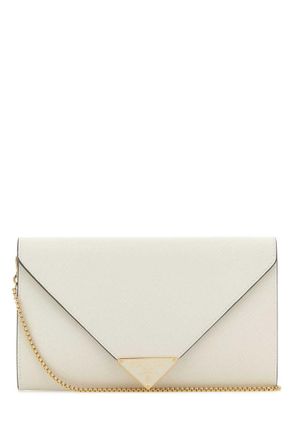 Prada White Saffiano Mini Crossbody Bag