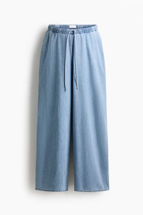H&M MAMA Denimhose mit Kordelzug - Helles Denimblau