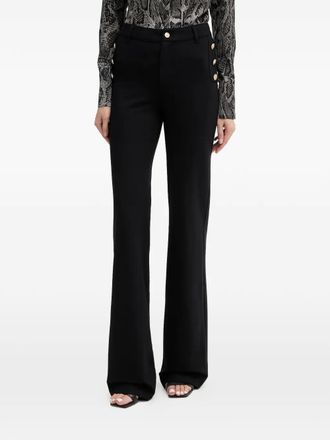 Guess Co button-embellished trousers - Black