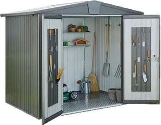 BIOHORT Caseta cobertizo metalica Biohort europa 3 color verde oscuro