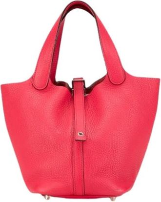 Herm&egrave;s Pre-owned Picotin Lock 18 - Dames - Vintage Tas - Roze - ONE Size - Leer - Vintage