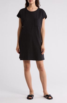 By Design Arabella Slub Cotton Tunic T-Shirt in Black at Nordstrom Rack, Size X-Small