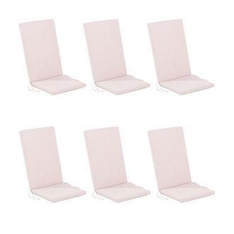 ED&Egrave;N JARD&Iacute; Pack 6 cojines para sillones de exterior repelente al agua rosa
