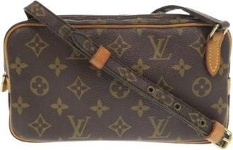 Louis Vuitton Pre-owned Cross Body Bags, female, Brown, Size: ONE SIZE Pre-owned Vintage Canvas Cross Body Bag