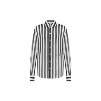 Moschino Shirts, female, White, M, Striped Shirt