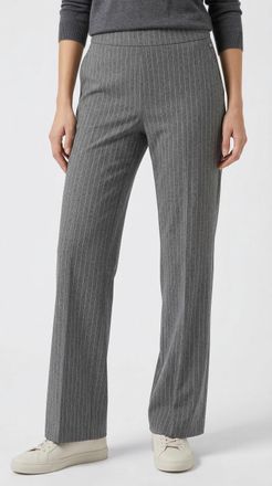 MAC Broeken Anzughose MAC CHIARA, Damen, Gr. 34, L&auml;nge 32, smoked grau stripes, Web, Obermaterial: 68% Polyester, 28% Viskose, 4% Elasthan, Nadelstreifen, regular