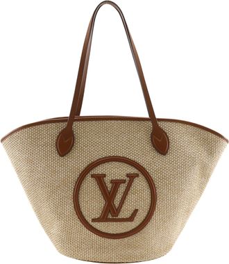 Louis Vuitton Beige Raffia Tote Bag (Pre-Owned)