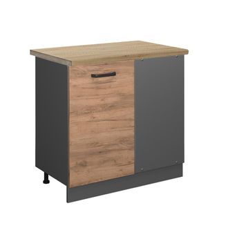 Vicco Armario De Esquina R-line, Roble Dorado, 86 Cm, Et Roble