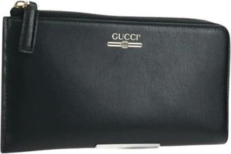 Gucci Pre-owned Wallets, female, Black, Size: ONE SIZE Pre-owned Vintage Long Wallet