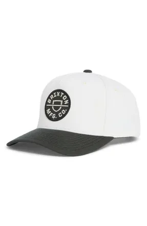 Brixton Crest x MP Snapback Baseball Cap in Black/Off White at Nordstrom