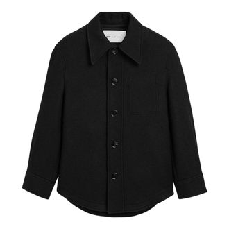 Ami Giacca in lana con bottoni - - Coats - Uomo - Nero - M
