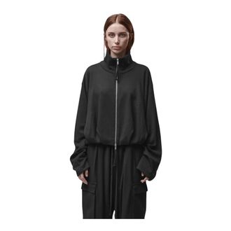 Thom Krom Zip-Through Sweater - Dames - Sweatshirts & Hoodies - Zwart - Maat: S Katoen