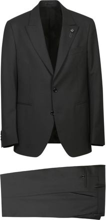Lardini Stretch Wollen Pak - Heren - Business pakken - Zwart - S - Wol - Kostuums