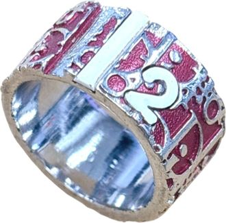 Dior Red Color Band Ring (Pre-Owned)