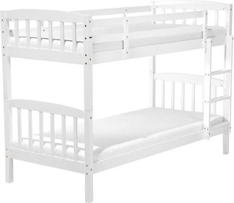 Beliani Beliani - Bunk Bed 3 eu Single Children Kids Bedroom High Sleeper White Pine Wood Revin
