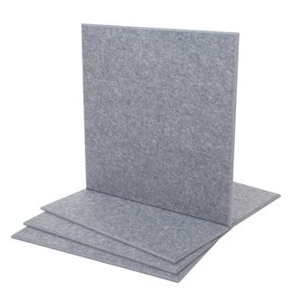 Hhg Hhg - Lote De 4 Paneles Ac&uacute;sticos De Pared 572, Paneles Ac&uacute;sticos De Pared, Fonoabsorbentes 1m&sup2; Superficie 50x50cm, Gris