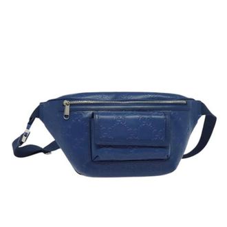 Gucci Pre-owned Canvas crossbody-bags - Dames - Pre-owned - Blauw - Maat: ONE Size