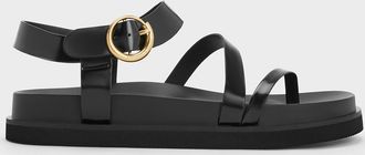 Charles & Keith Buckled Ankle-Strap Strappy Sandals