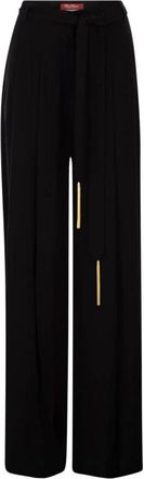 Max Mara Broeken, Dames, Zwart, 2Xs, Polyester, Msevalico Palazzo Broek