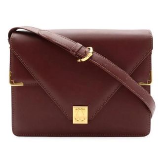 Cartier Pre-owned Must de Leren Schoudertas - Dames - Vintage Schoudertas - Rood - ONE Size - Leer - Vintage