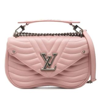 Louis Vuitton Pre-owned New Wave Chain MM - Dames - Pre-owned - Roze - Maat: ONE Size Leer