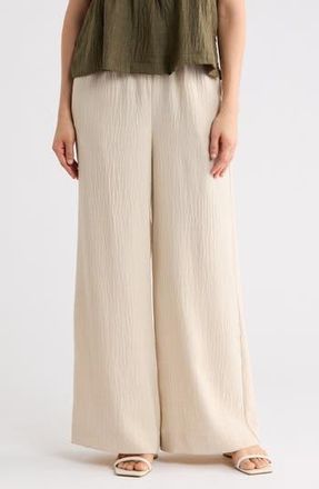 Max Studio Woven Drawstring Pants in Heather Oatmeal at Nordstrom Rack, Size X-Small