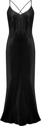 Fleur Of England Abito in seta in stile sottoveste - Nero