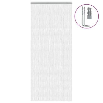 Berkfield Home Chain Door Fly Screen 90x220 cm Aluminium in Silver
