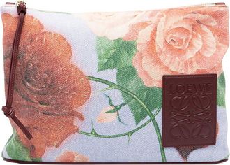 Loewe Pre-owned Loewe Paulas Ibiza Canvas Rose Print Clutch Ladies 4YWLJ3I6NQVKPPOX