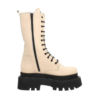 Yellow Botas Elegantes con Cordones - Shoes - Mujer - Beige - 39 EU