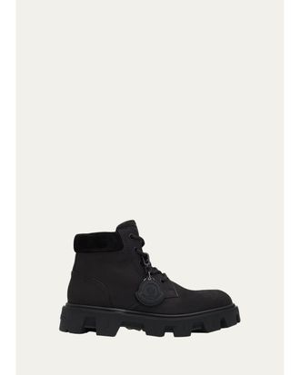 Moncler Mens Peak City Leather Ankle Boots