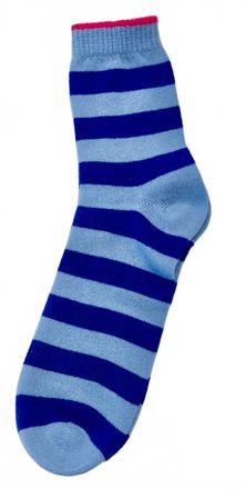 JUMPER 1234 Womens Tipped Stripe Socks In Blue