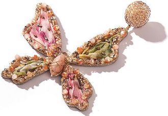 Deepa Gurnani Finna Butterfly Drop Earrings