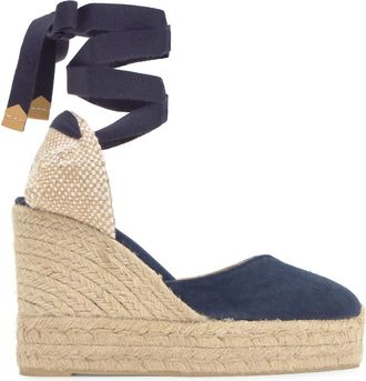 Castaner Chiara Espadrille - Dames - Sleehakken - Blauw - 39 EU - Katoen - Schoenen
