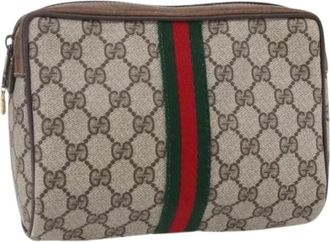 Gucci Pre-owned Clutches, female, Beige, Size: ONE SIZE Pre-owned Plastic Clutch