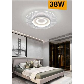 Trade Shop Trade Shop Traesio - Trade Shop - Plafoniera Led Moderna 38 Watt Finitura Bianca Luce Calda Fredda Naturale C40-b