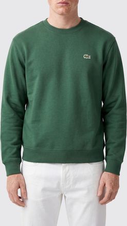 Lacoste Felpa girocollo in misto cotone con logo a contrasto sul petto