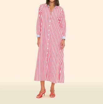 Xirena Boden Midi Dress In Scarlett Stripe