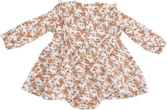 Angel Dear Prarie Calico Ruffle Dress in Ivory at Nordstrom, Size 18-24M