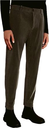 Roberto Ricci Design Groene Velvet Techno Corduroy Broek - Heren - Chinos - Groen - M - Broeken