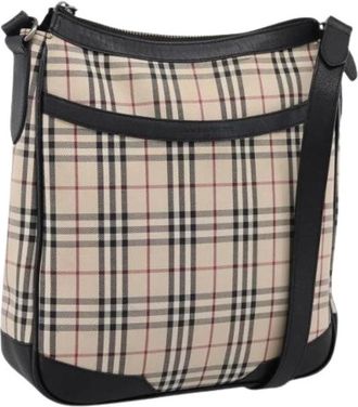 Burberry Pre-owned Vintage Canvas Shoulder Bag - Dames - Vintage Schoudertas - Beige - ONE Size - Vintage