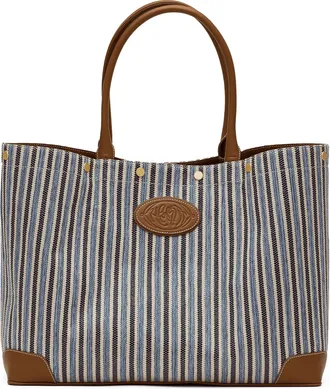 Hammitt Hammitt Olympia Tote Cabana Blue Brushed Gold